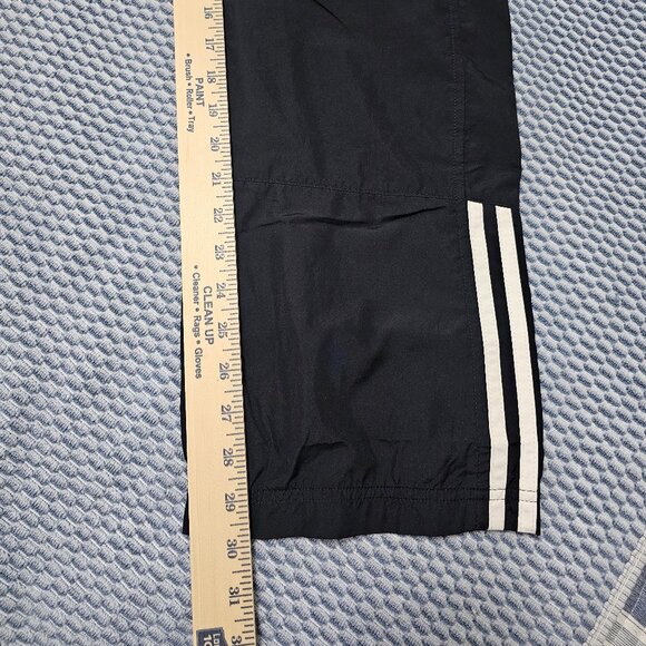 Vintage Adidas Black Track Pants 3-Stripe Ankle Detail Joggers Womens Size Small - Picture 6 of 8